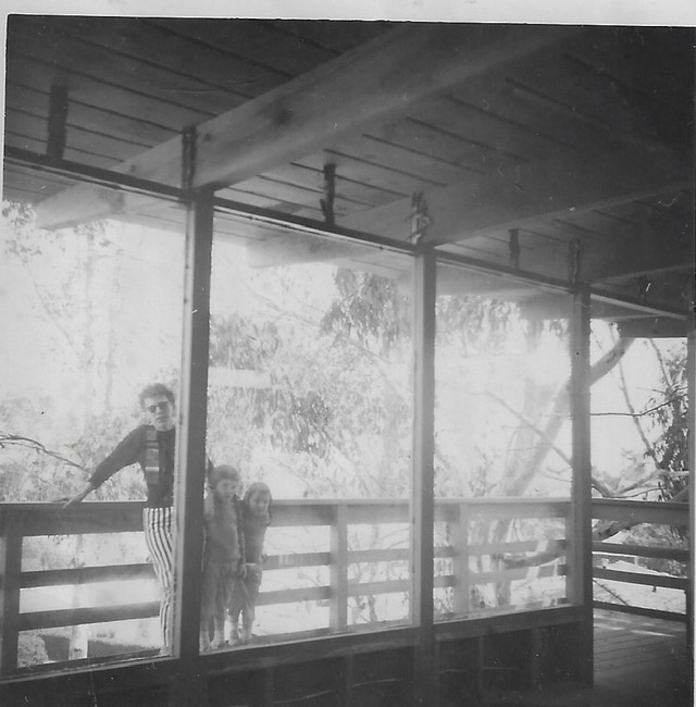 Children on the porch, March 1955